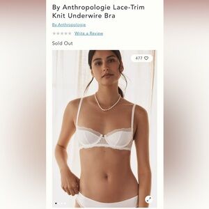 NWT-Anthropologie Lace Underwire Bra